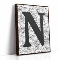 Botanical Letter N Monogram