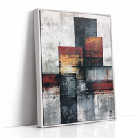 Rust and Concrete — Industrial Color Block Abstract