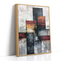 Rust and Concrete — Industrial Color Block Abstract