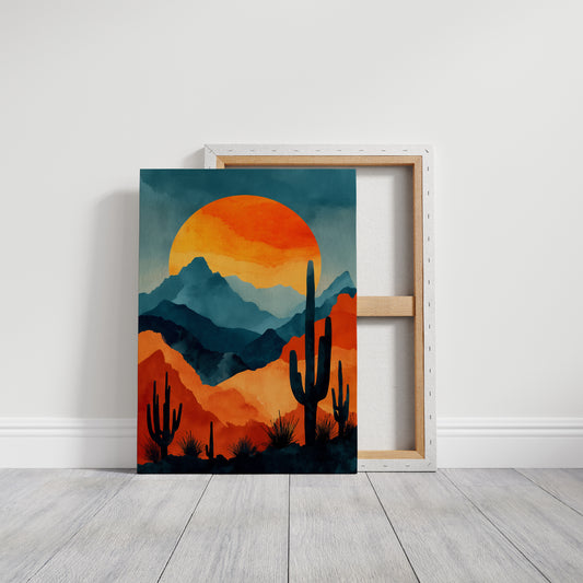 Saguaros Paint Their Mountain Song