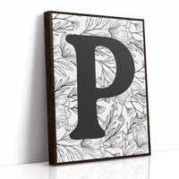 Botanical Letter P Monogram