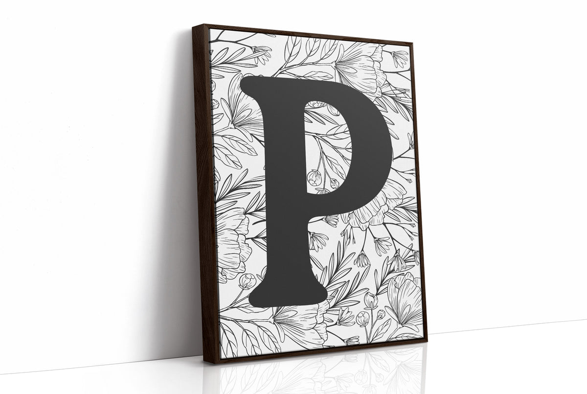 Botanical Letter P Monogram