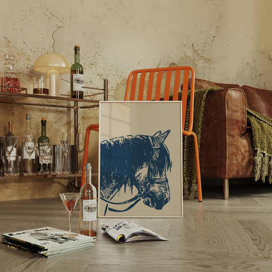 Midnight Blue Stallion Speaks Softly