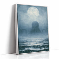 The Kraken Rises — Moonlit Deep Sea Painting