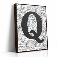 Botanical Letter Q Monogram