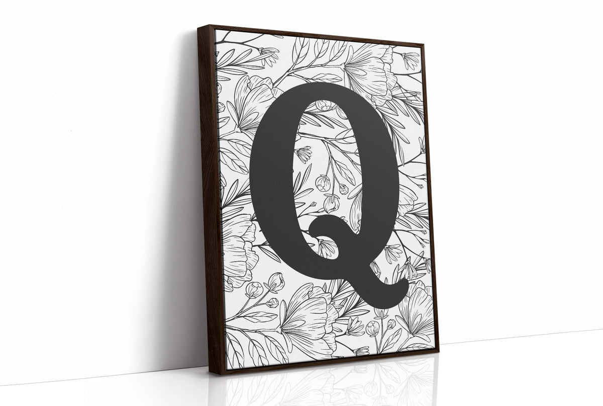 Botanical Letter Q Monogram