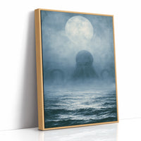 The Kraken Rises — Moonlit Deep Sea Painting