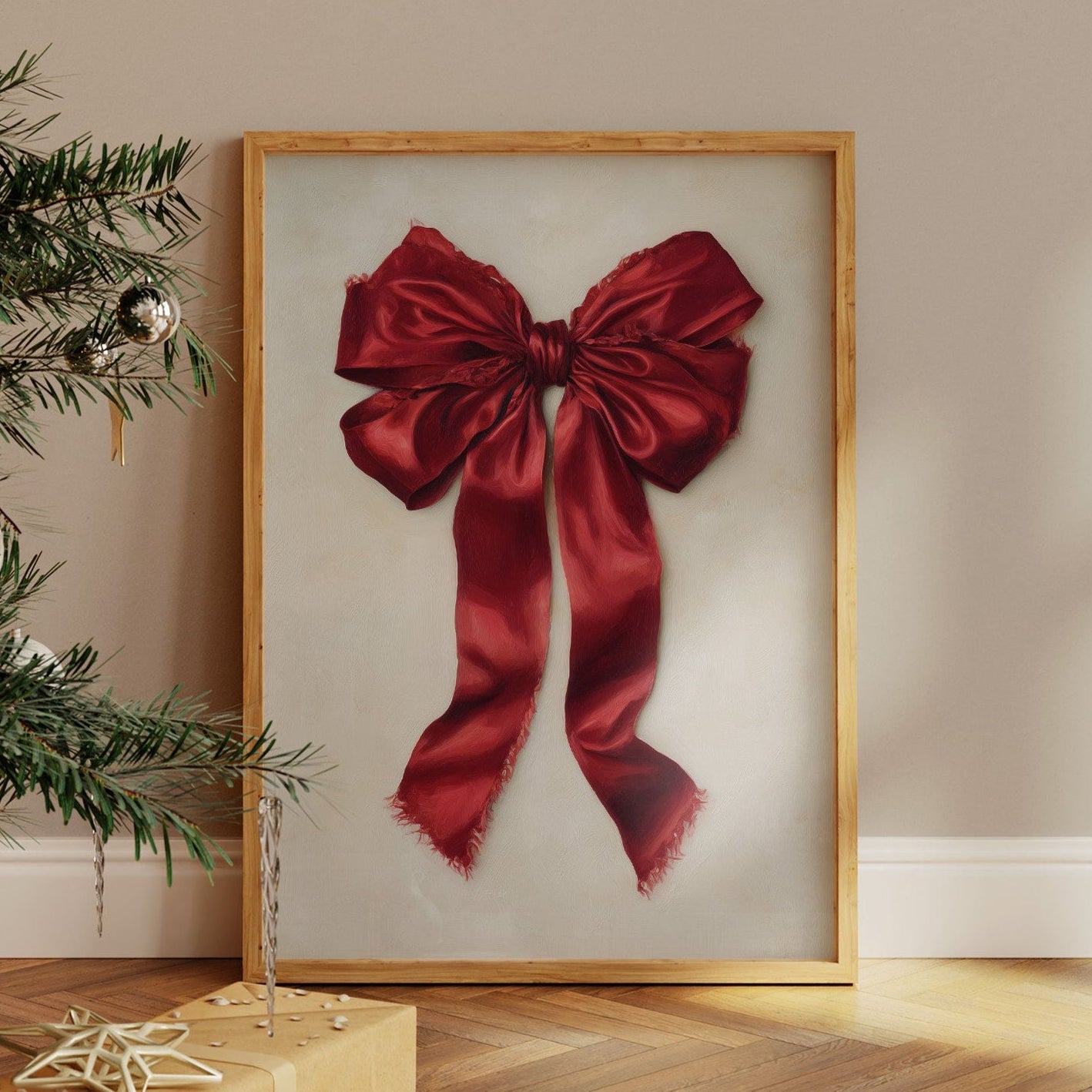 Red Silk Bows December's Promise