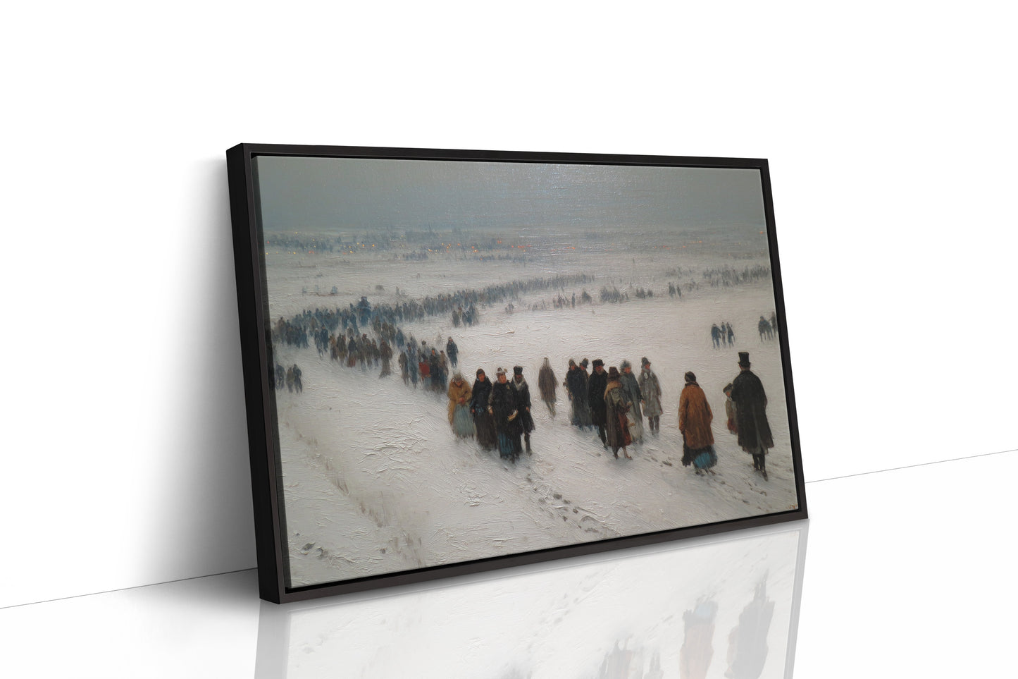 Thousands Gather On Frozen Ground