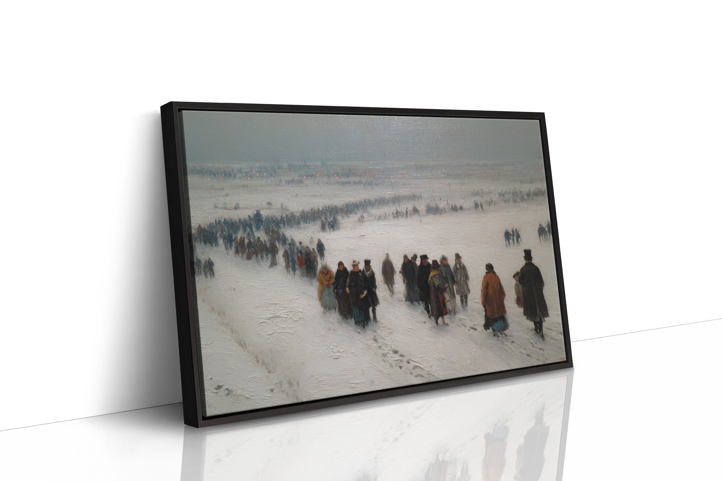 Thousands Gather On Frozen Ground