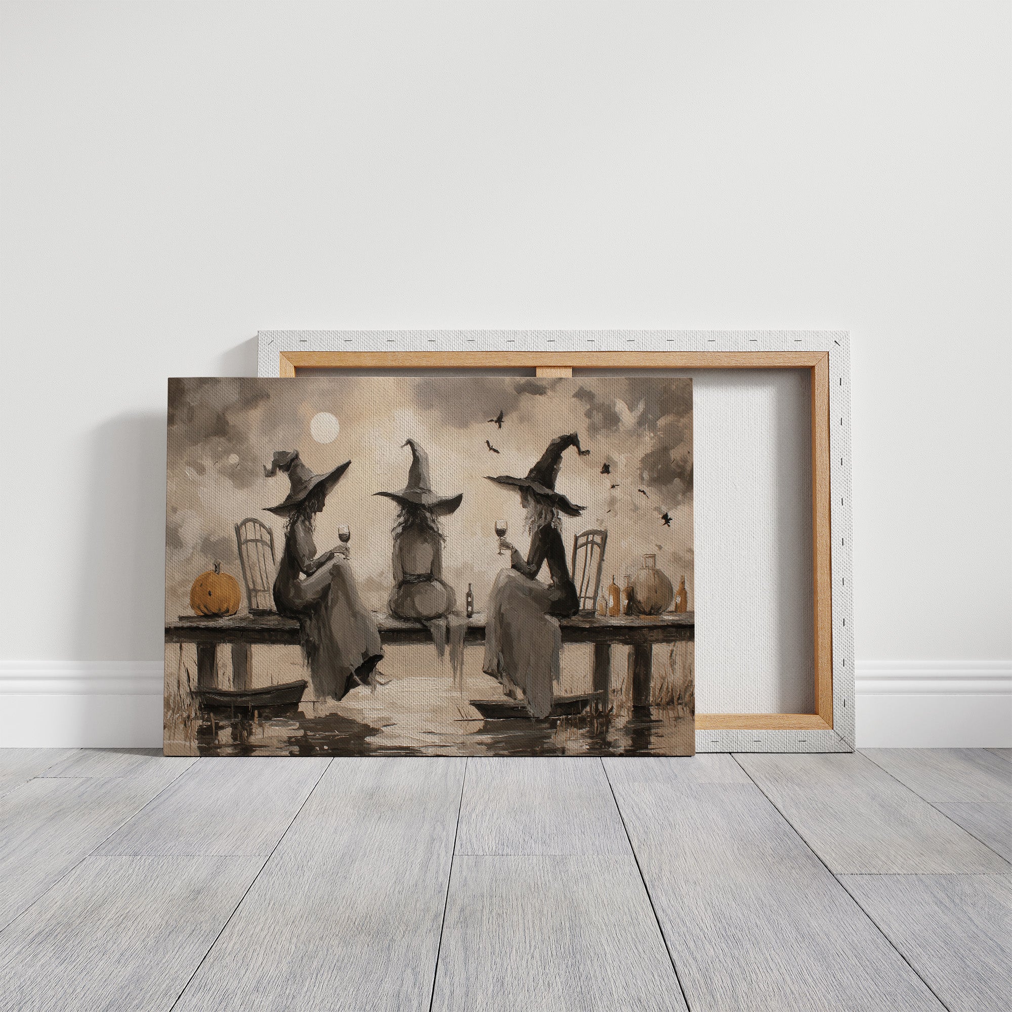 Moonlit Sisters Toast Autumn Spirits