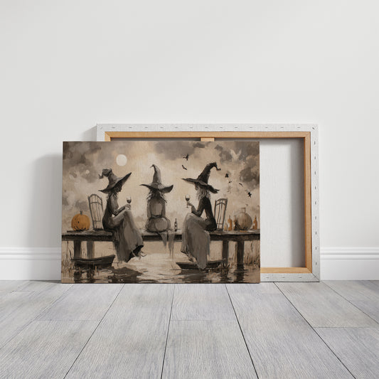 Moonlit Sisters Toast Autumn Spirits