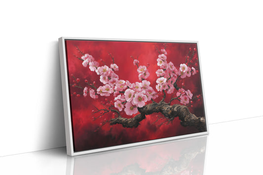 Cherry Blossoms Paint Crimson Dreams