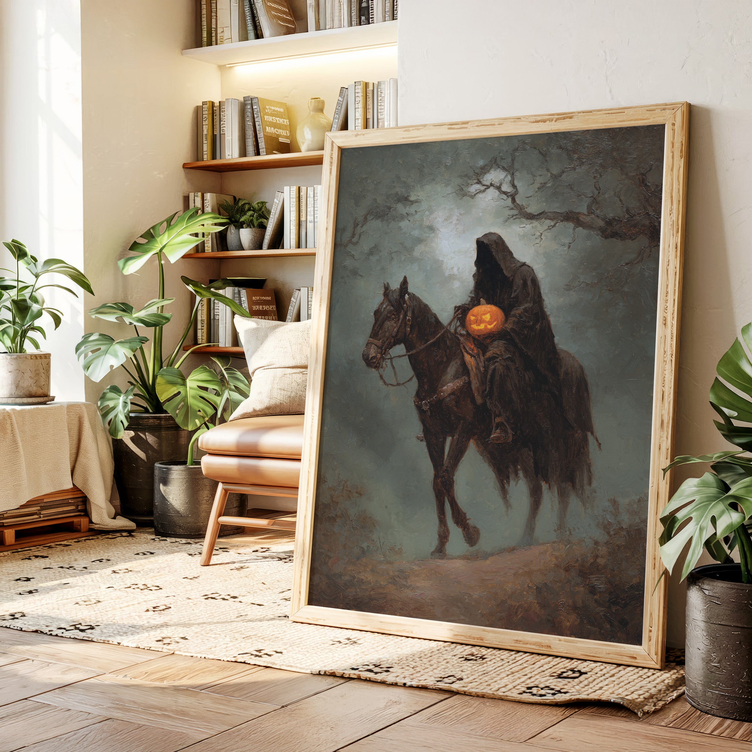 Haunting Rider Halloween Art Print - Gothic Wall Decor - Gallery Canvas image 6