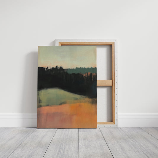 Forest Lines Meet Coral Dawn