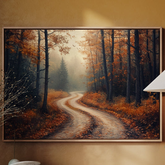 Autumn Roads Wind Through Golden Mist