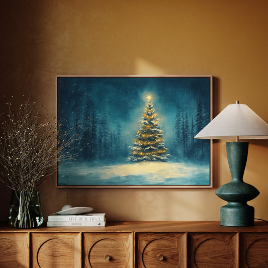 Winter's Light Dances Through Pines