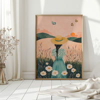 Sunset Stroll in Wildflower Dreams