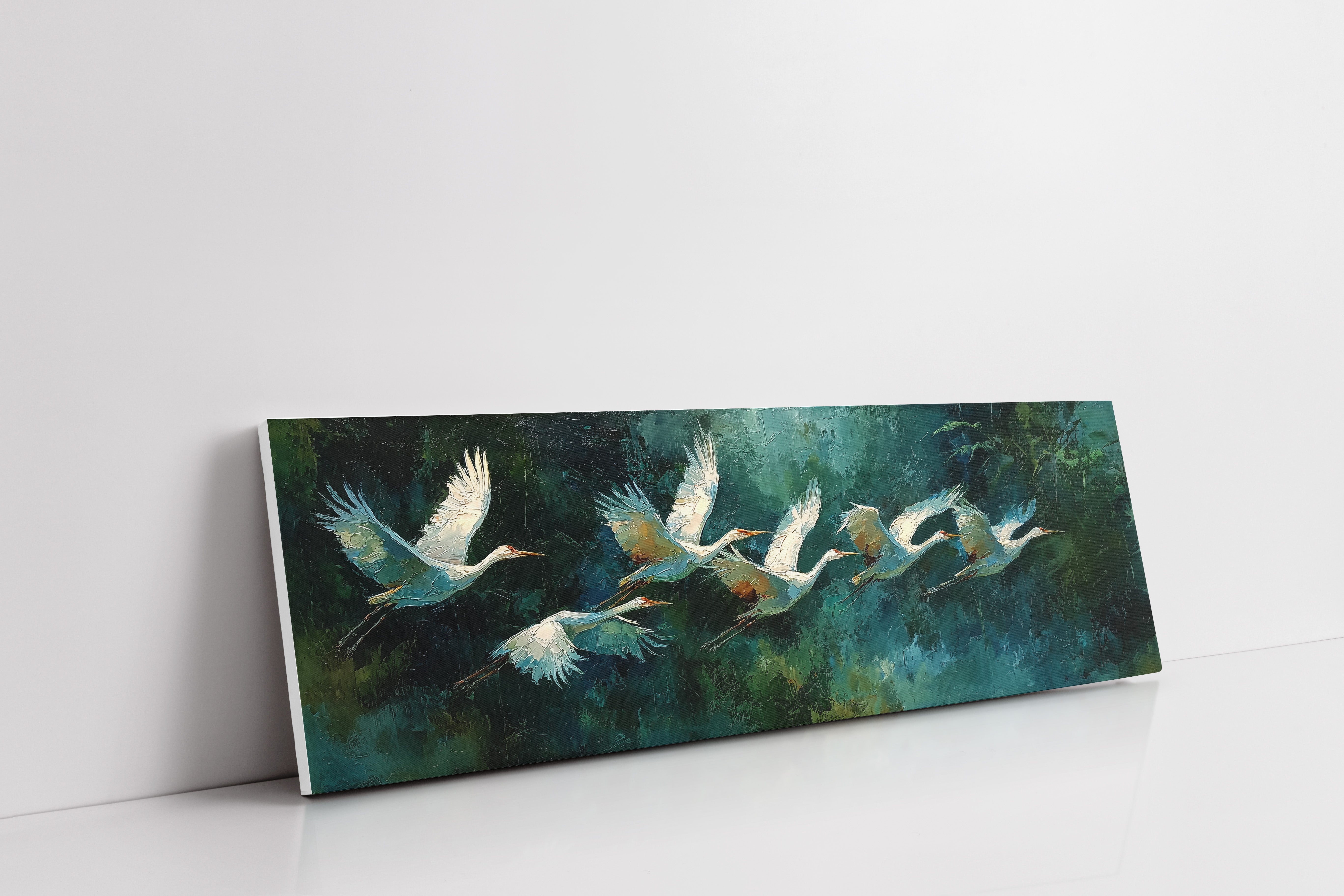 White Herons in Silent Flight