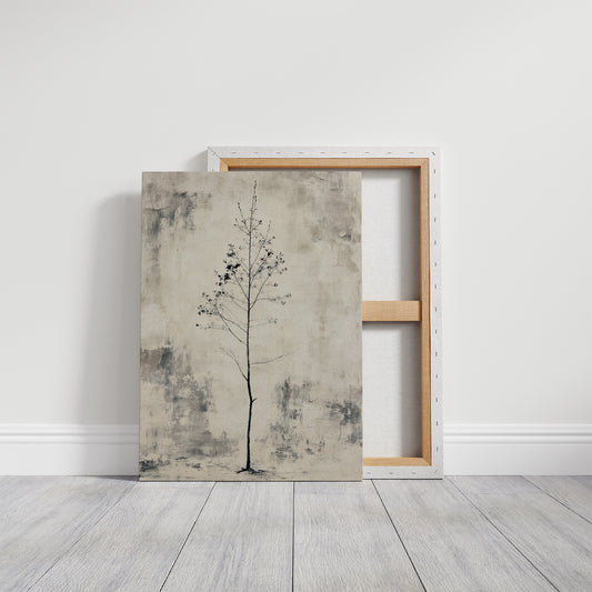 Solitary Sapling: A Minimalist Study in Stillness