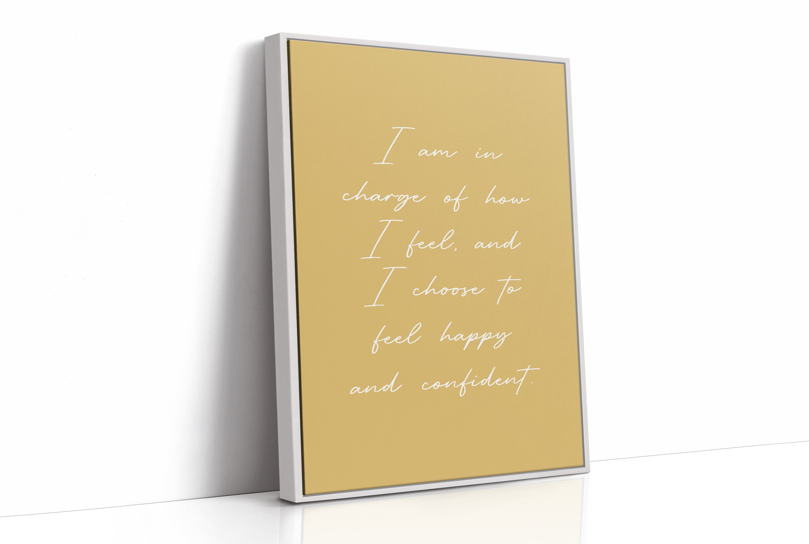 I Choose Happy And Confident Quote Print