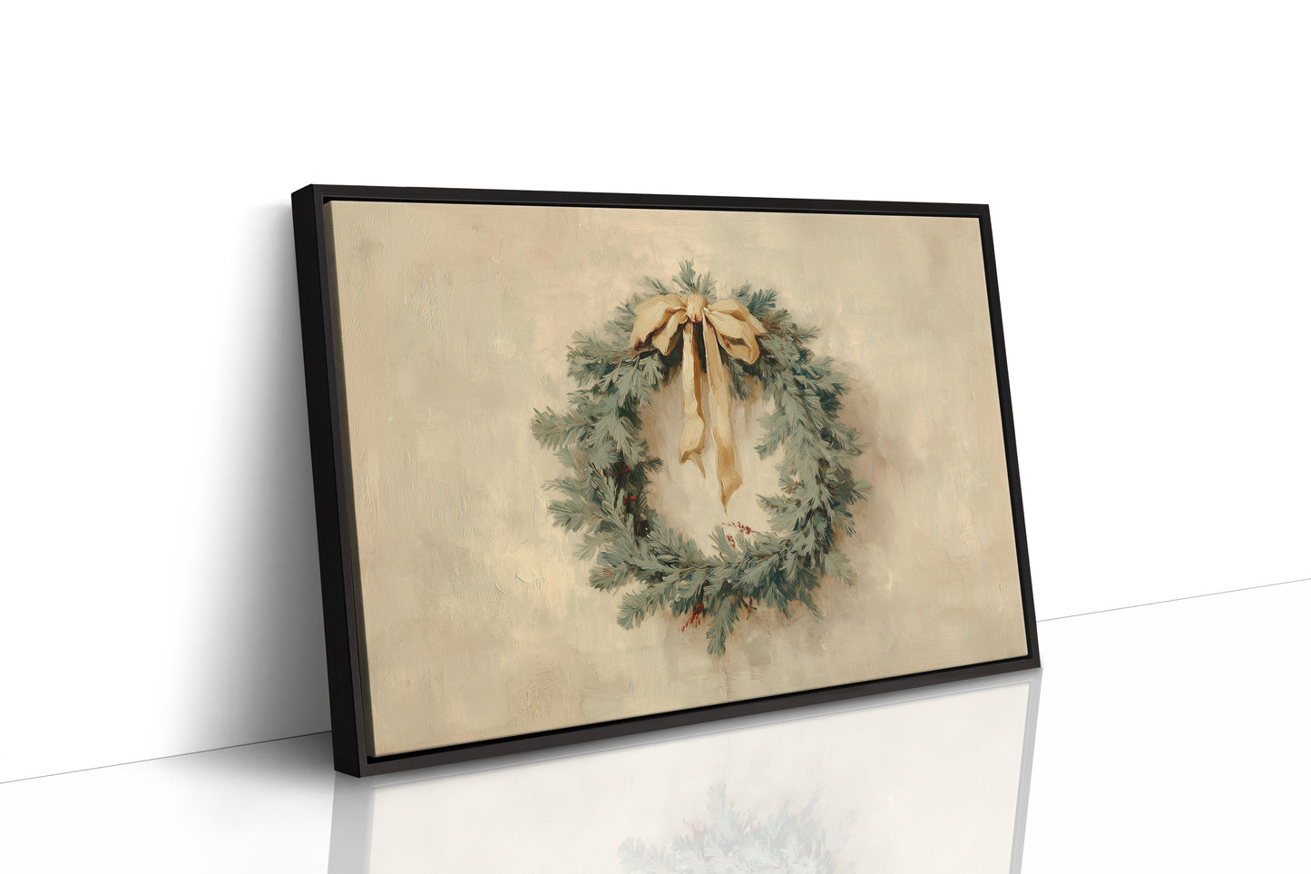Evergreen Elegance in Warm Cream