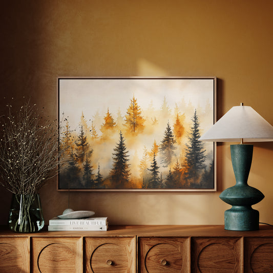 Evergreens Dance In Golden Light