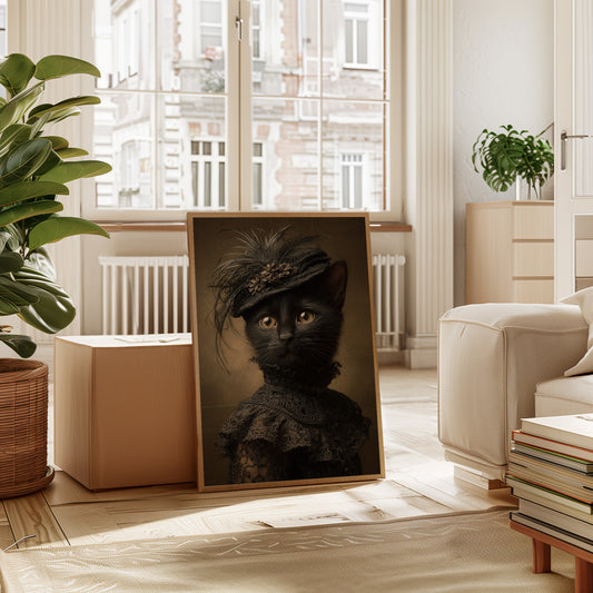 Regal Feline in Victorian Attire