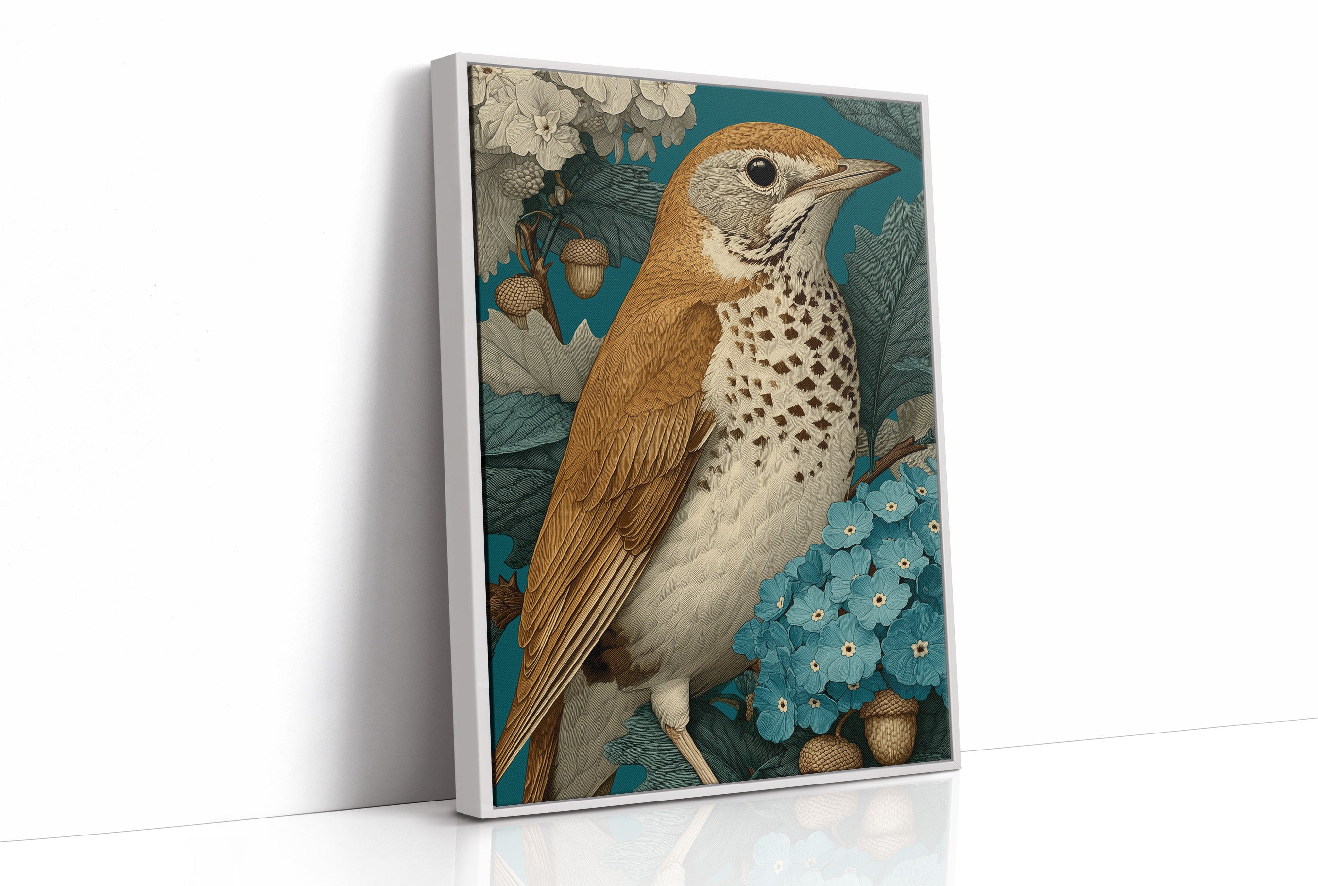 The Thrush Among Forget-Me-Nots