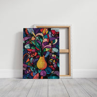 Midnight Garden Blooms In Glass