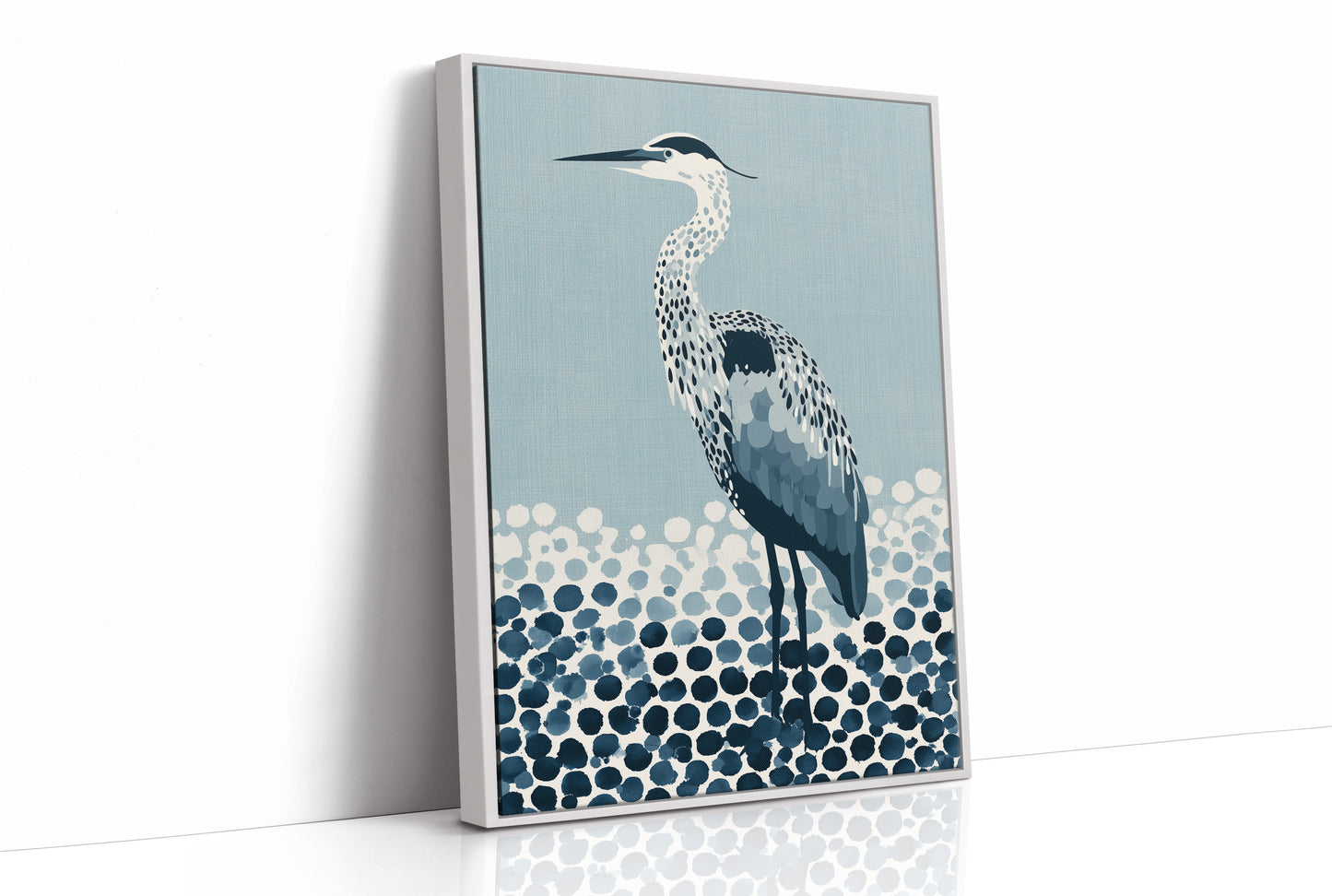 Heron in the Dappled Blue