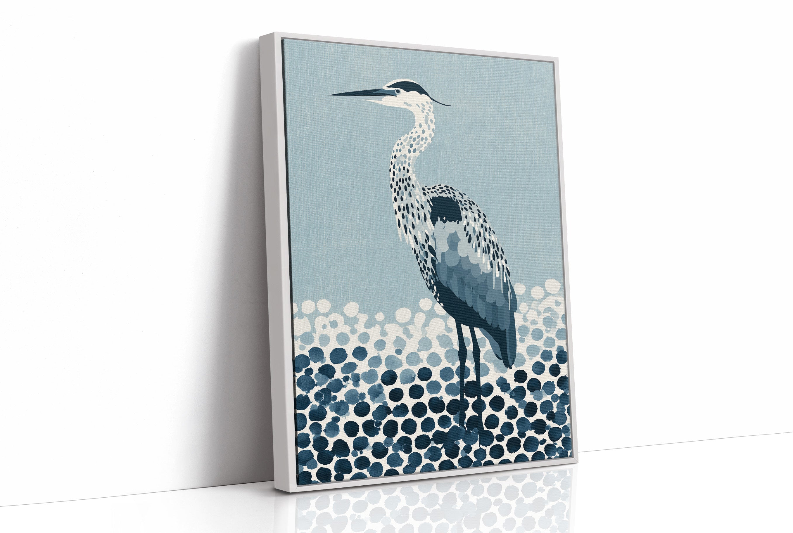 Heron in the Dappled Blue