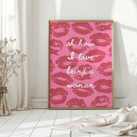 Pink Kisses Paint Sweet Messages