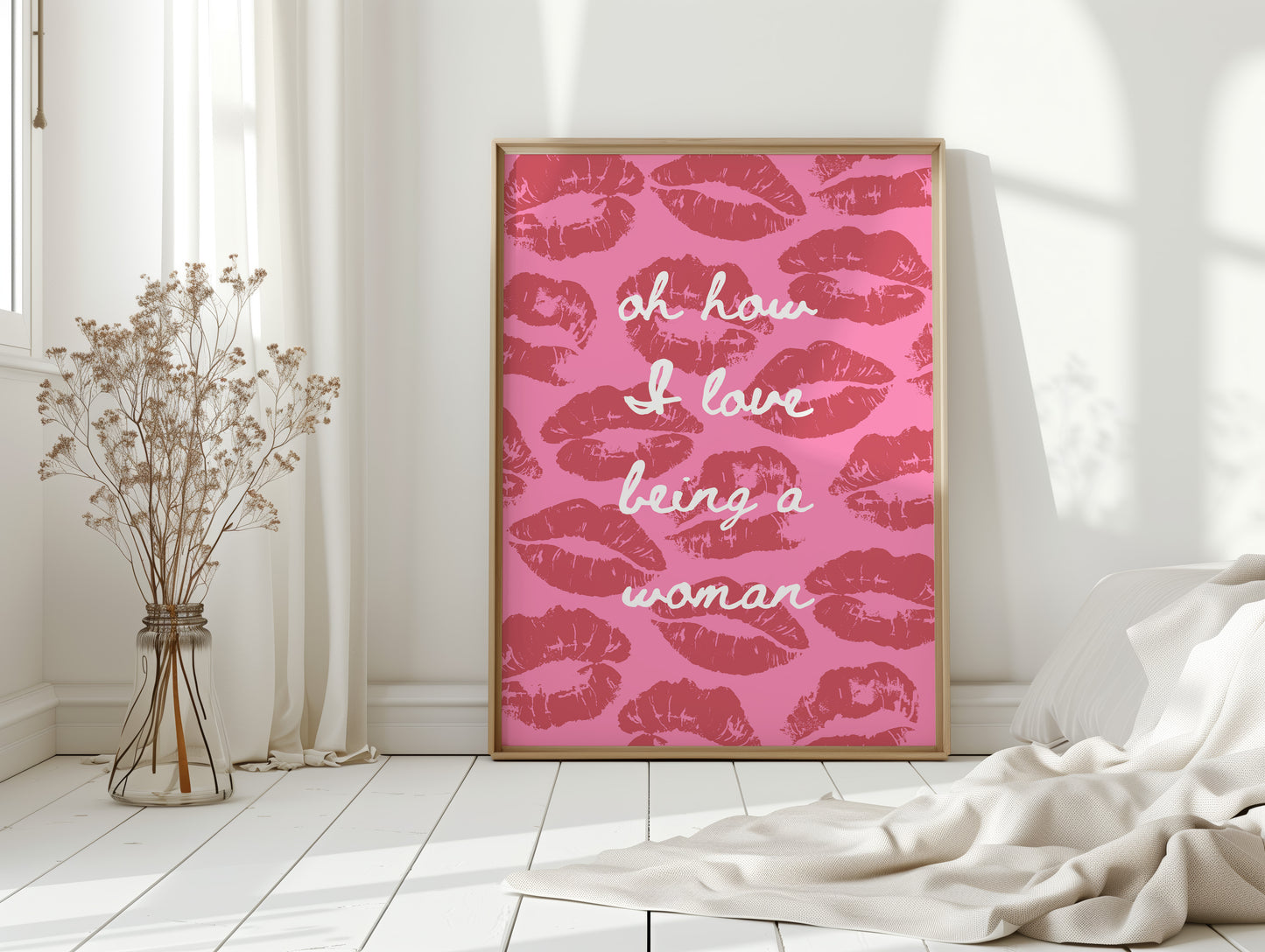 Pink Kisses Paint Sweet Messages