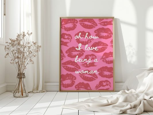 Pink Kisses Paint Sweet Messages