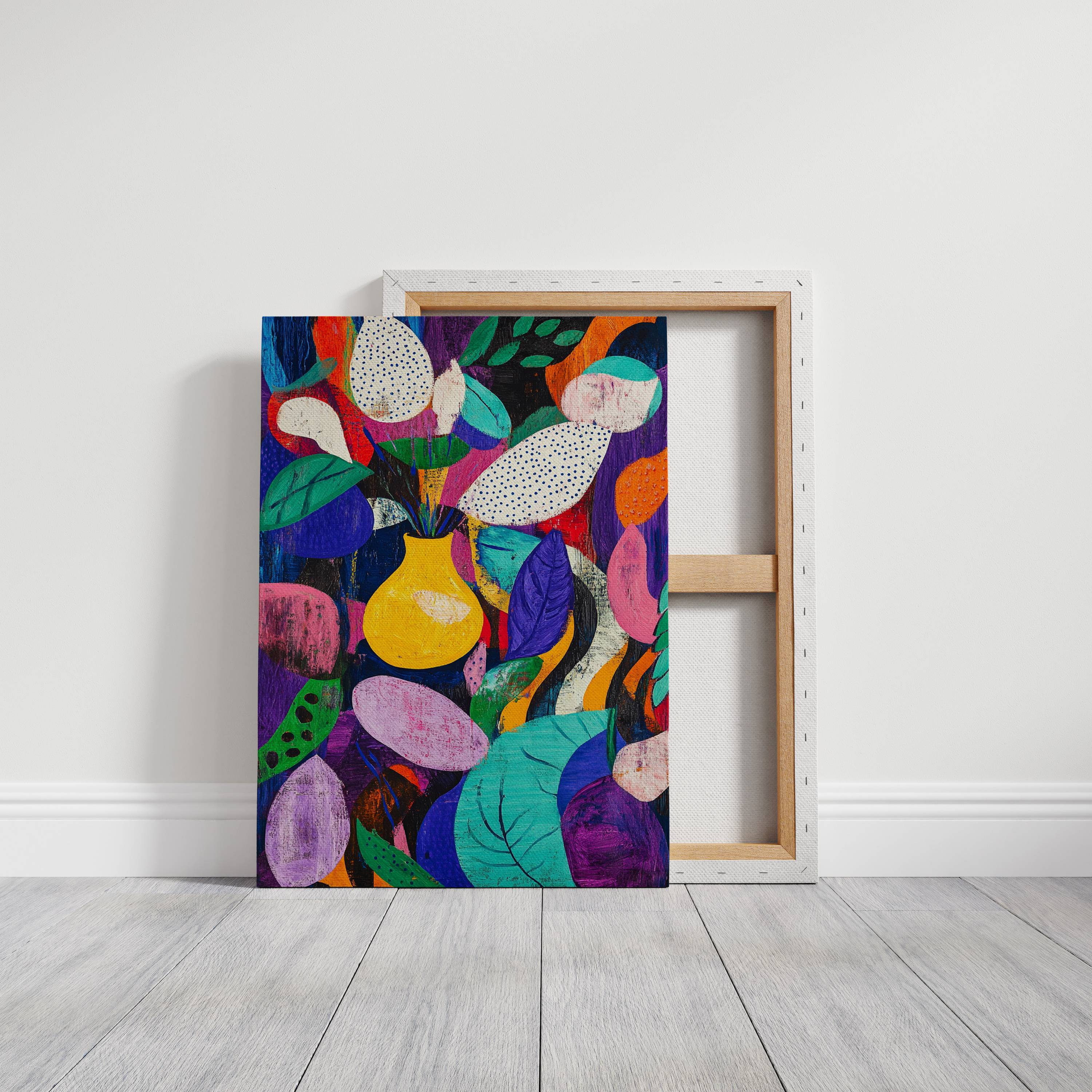 Yellow Vase Dances With Color