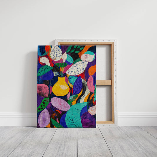 Yellow Vase Dances With Color