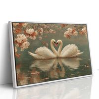 Swans Dance Under Cherry Blossoms