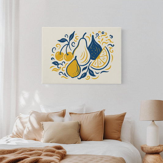 Mediterranean Kitchen Dances In Blue