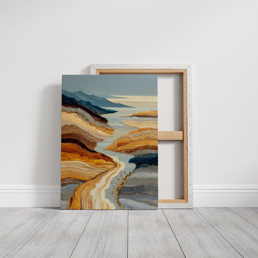 Desert Rivers Carve Golden Paths