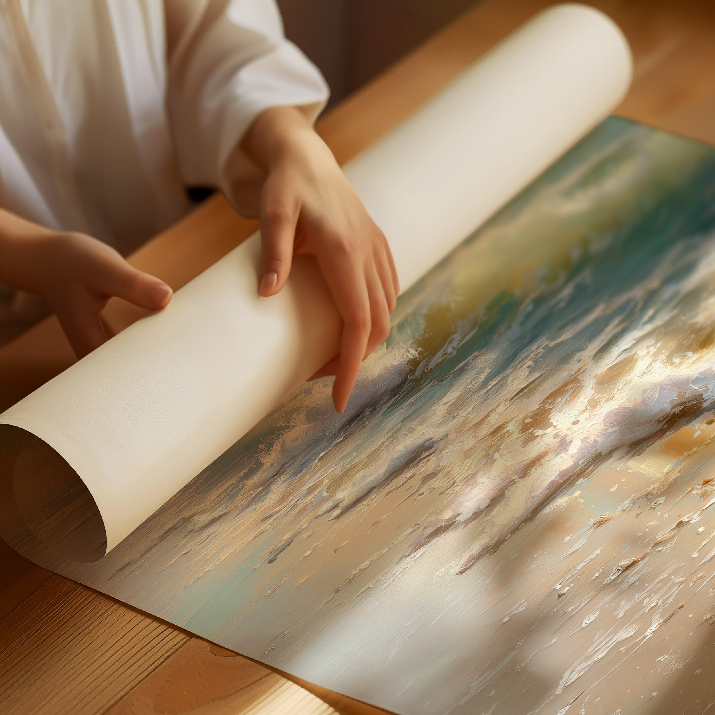 Shoreline Whispers Beneath Azure Skies