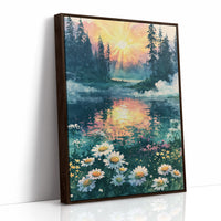 Sunrise Reflected on the Forest Pond