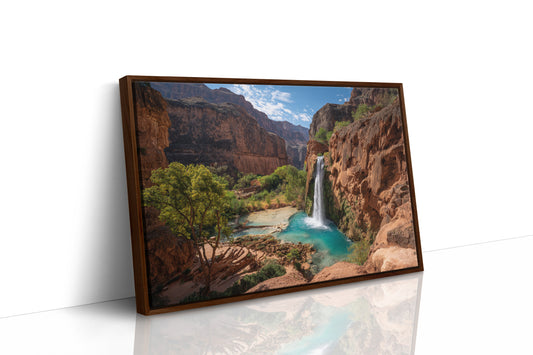 Turquoise Waters Dance Through Canyon Walls