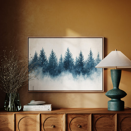 Snow Stars Dance Through Pine Night