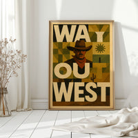 Way Out West Cowboy Poster