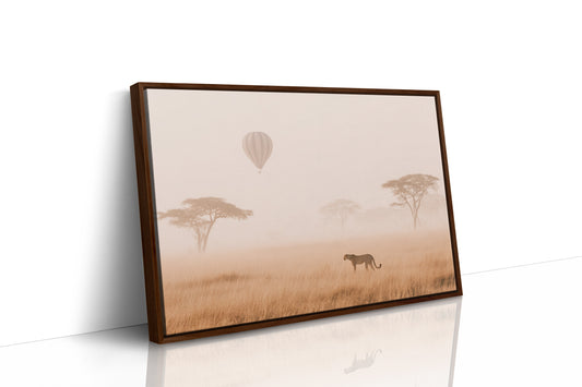 Cheetah's Dawn Under Floating Dreams