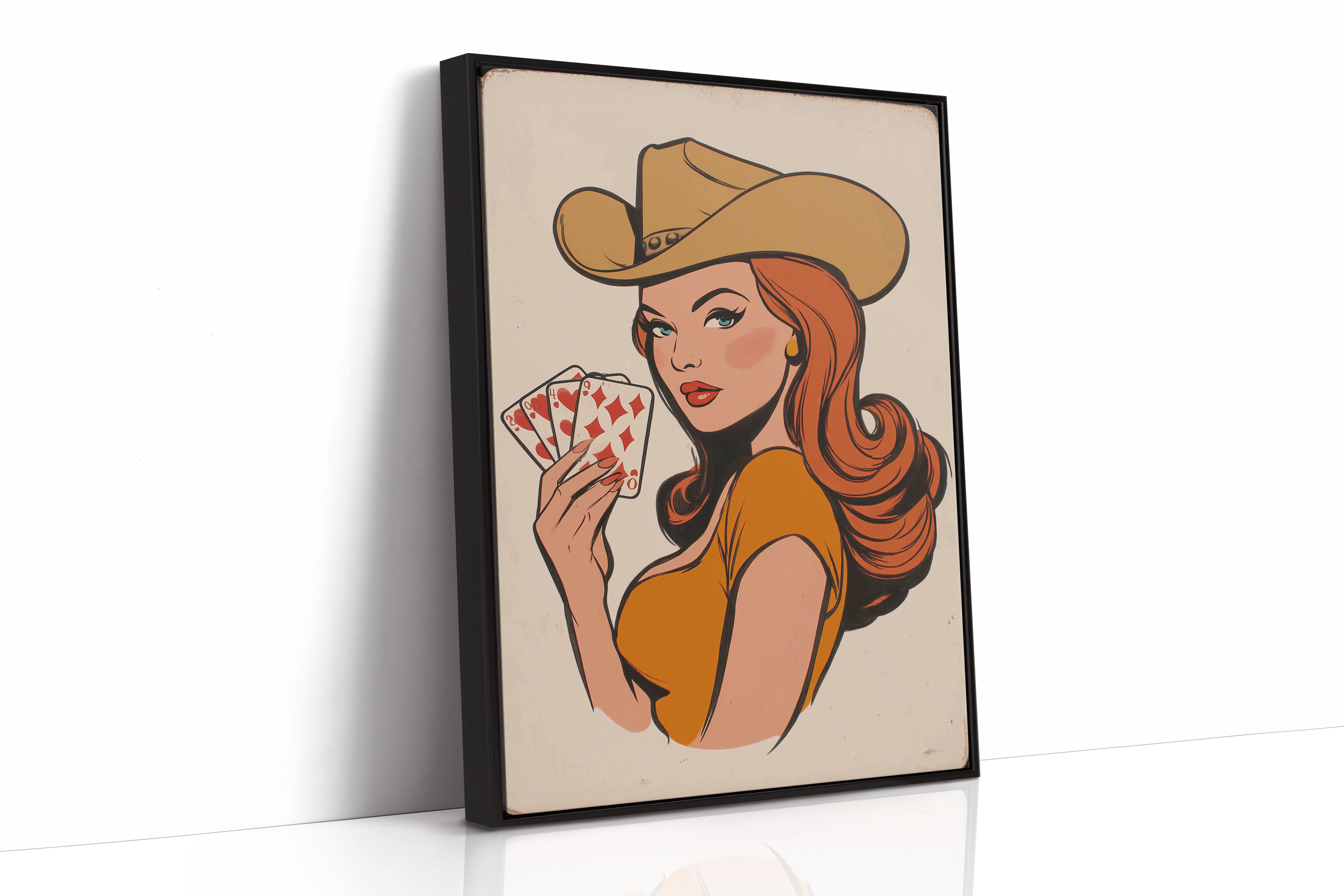 High Stakes Honey - Vintage Pin-Up Cowgirl