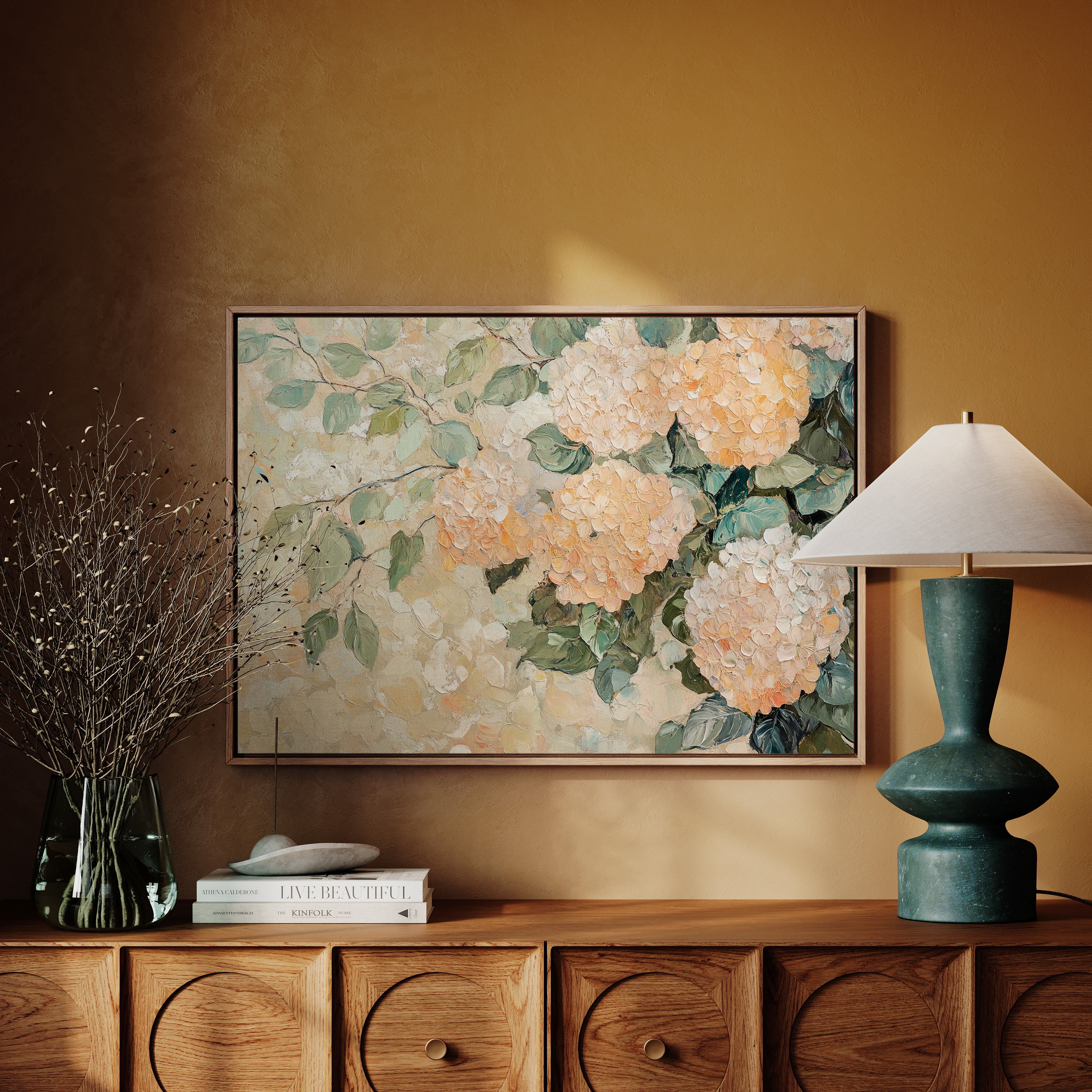 Peach Hydrangeas Paint Summer's Memory