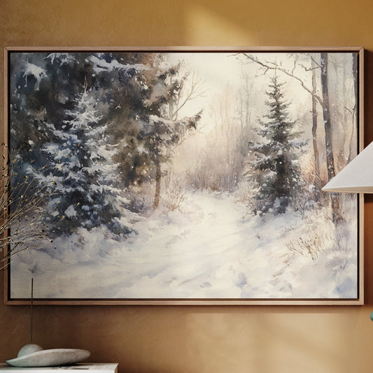December Light Dances Through Pines