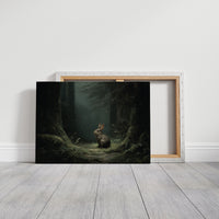 Forest Wanderer Finds Moonlit Path